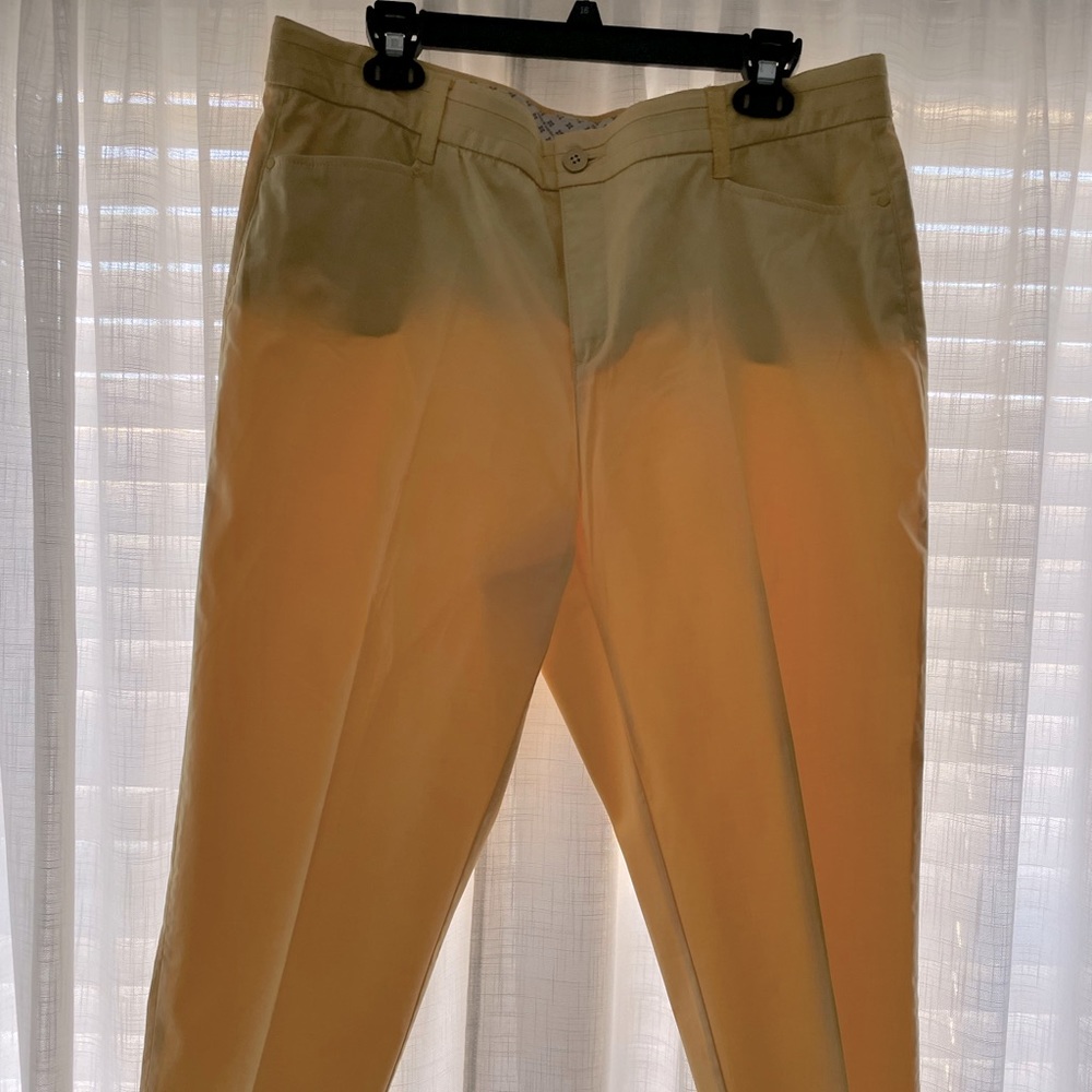 Yellow crop pants
